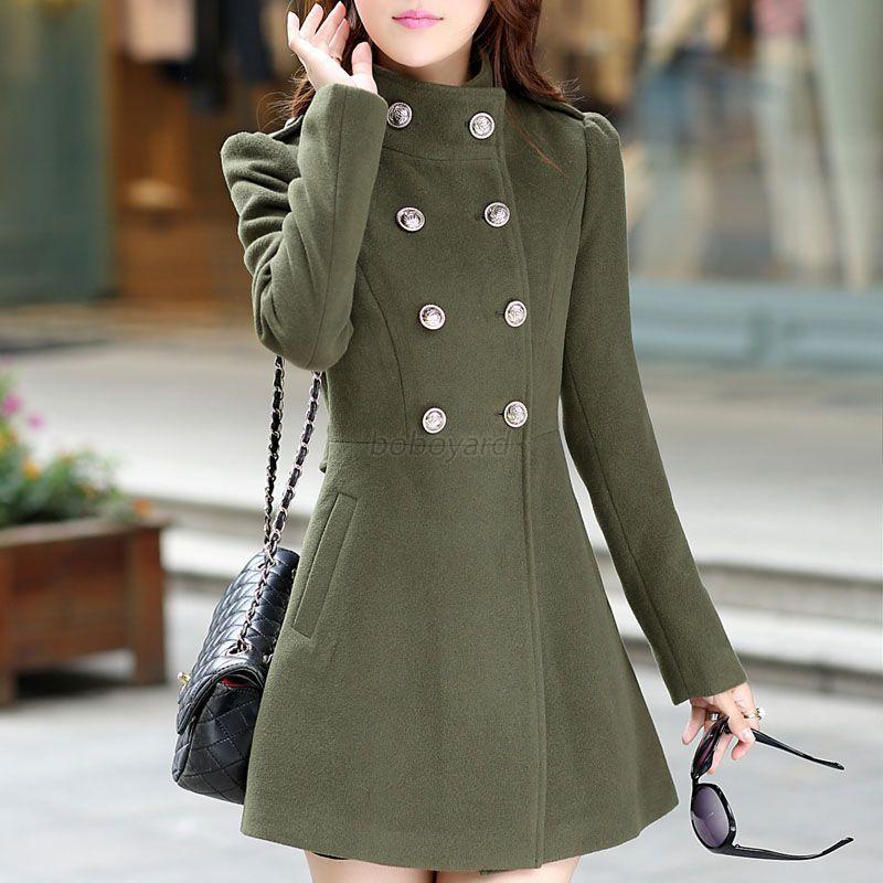 Fashion Winter Women Korean Long Coat Jacket Windbreaker Slim Outwear Parka